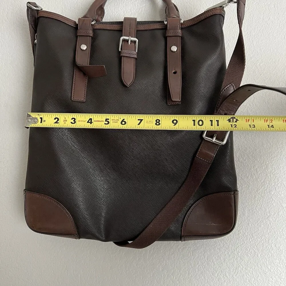 Tumi Women’s Brown Coated Canvas Leather Crossbody Bag